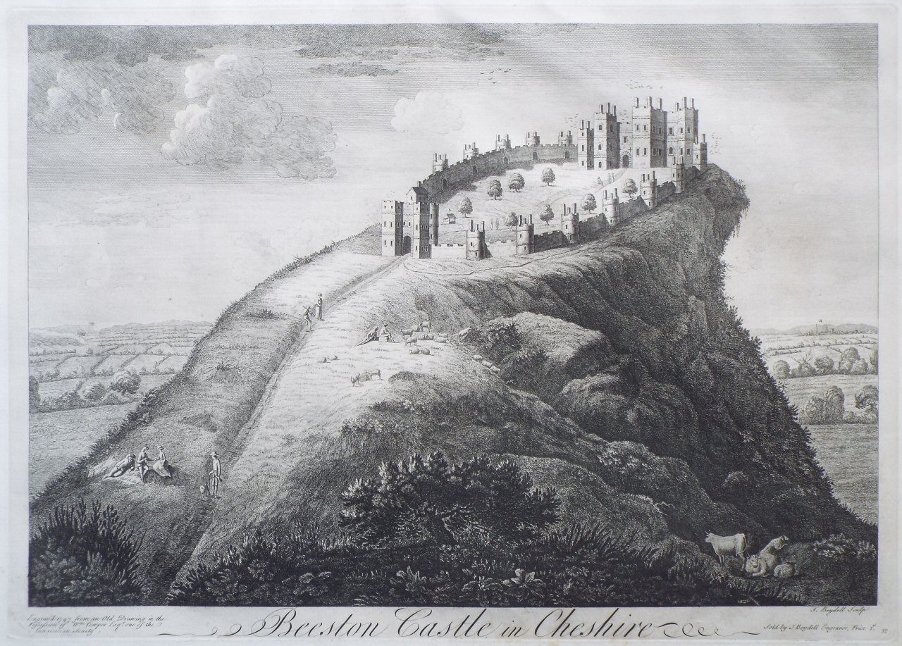 Print - Beeston Castle in Cheshire - Boydell